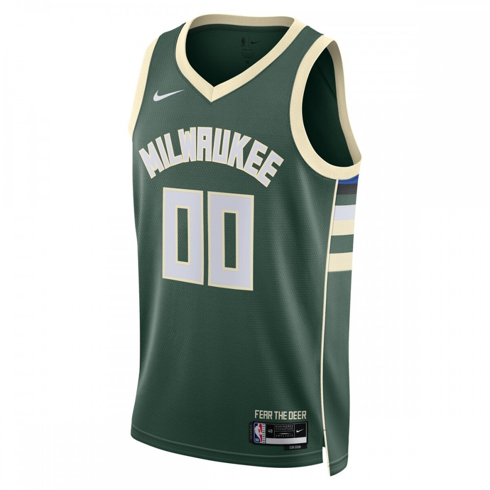 Milwaukee Bucks Unisex 2022/23 Swingman Custom Jersey Hunter Green - Icon Edition-Pro Kit Vault | Brand New 26/27 Sports Jerseys